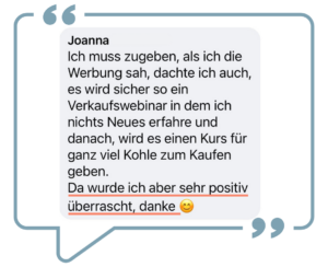 1-Werbung positiv überrascht