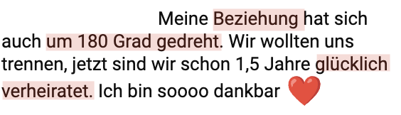 Originales Feedback, Instagram-Nachricht