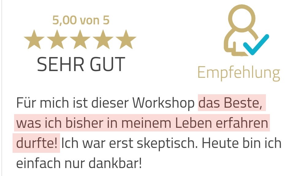 Originales Feedback, ProvenExpert-Bewertung