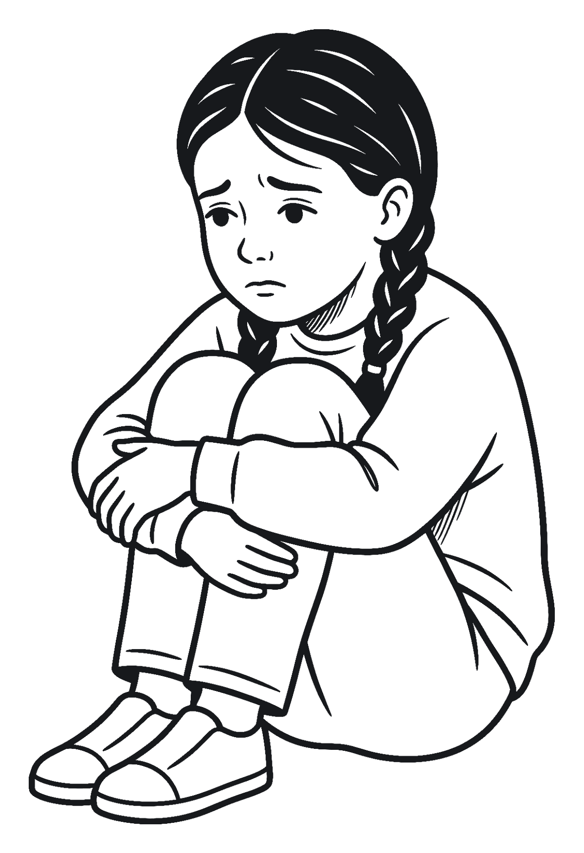 Illustration eines zurückgezogenen Inneren Kindes