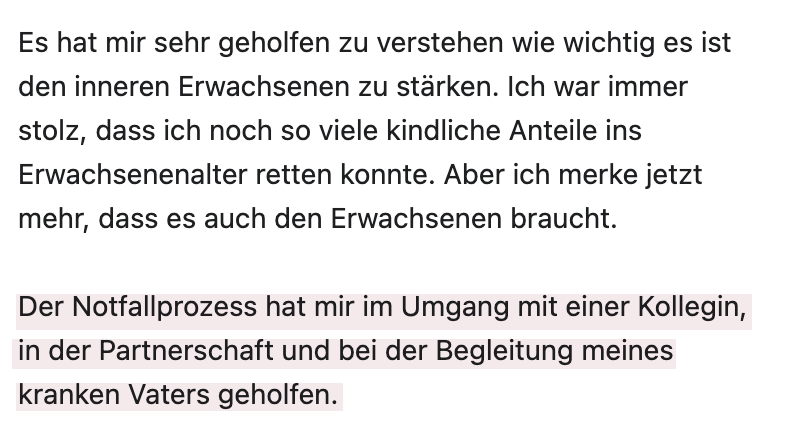 Erfahrung, anonym: Der Notfallprozess hat mir in der Partnerschaft geholfen