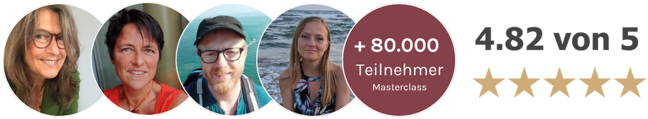 Über 80.000 Teilnehmer der Masterclass und eine Bewertung von 4,82 von 5 Sternen